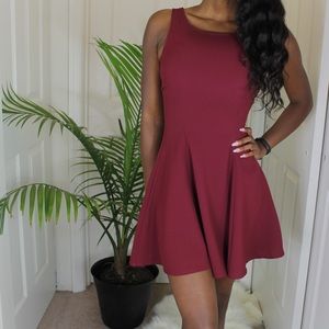 Burgundy Skater dress